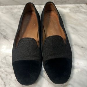 Stubbs and Wooten classic wool and black velvet cap toes size 10
